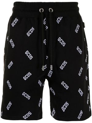 Gcds logo-embroidered track shorts - Black