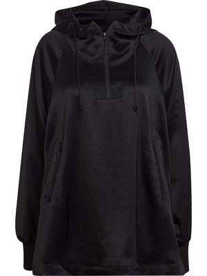Y-3 half-zip draped hoodie - Black