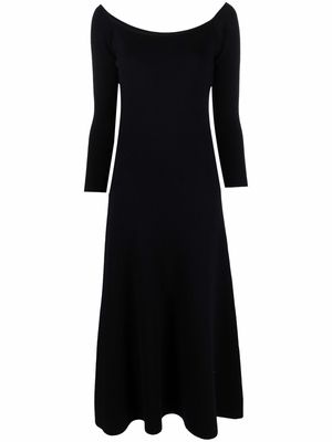 PAULA off-shoulder knit dress - Black