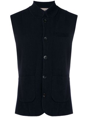 N.Peal fine knit waistcoat - Blue