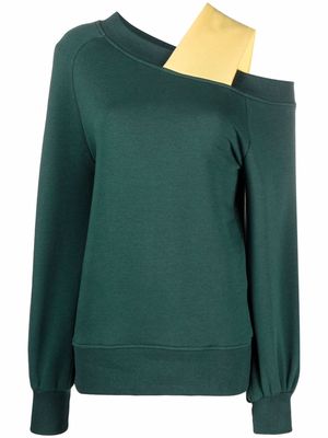 Atu Body Couture x Ioana Ciolacu contrasting panel sweatshirt - Green