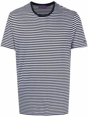 Ralph Lauren Purple Label stripe-print crew-neck T-shirt - Blue