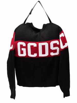 Gcds logo sweater shoulder bag - Black