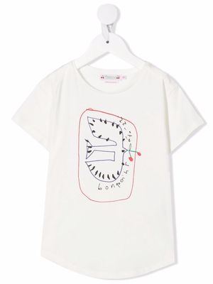 Bonpoint Aaada sketch-print T-shirt - White