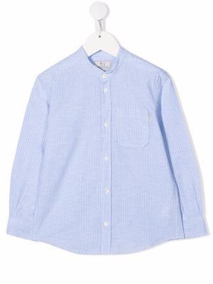 Woolrich Kids stripe-print pocket shirt - Blue