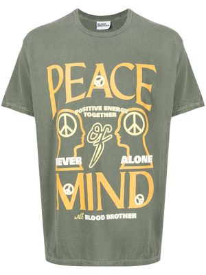 Blood Brother slogan-print T-shirt - Green