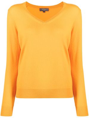 N.Peal V-neck cashmere jumper - Orange
