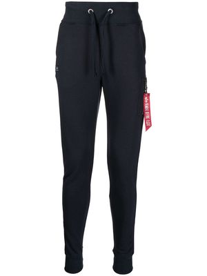 Alpha Industries drawstring cotton track pants - Blue