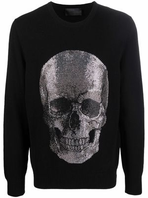 Philipp Plein Iconic Skull cashmere sweater - Black