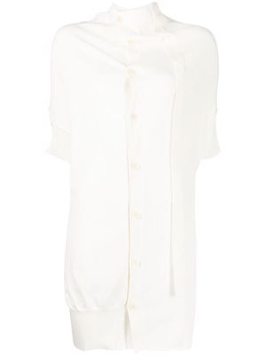 Y's ribbed-panel cardigan - White