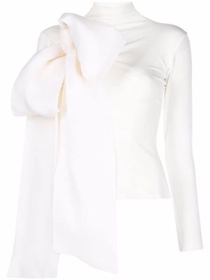 Atu Body Couture bow detail fitted top - White