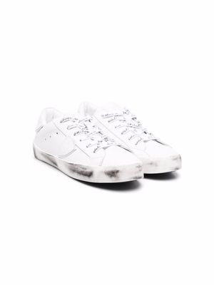 Philippe Model Kids Prsx logo-patch low-top sneakers - White