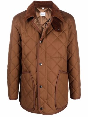 Burberry Vintage Check quilted car coat - Brown