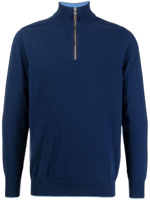 N.Peal high neck knitted jumper - Blue