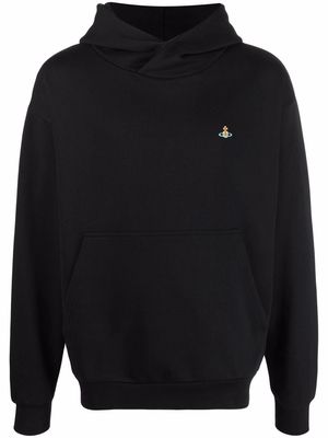 Vivienne Westwood embroidered-logo pullover hoodie - Black