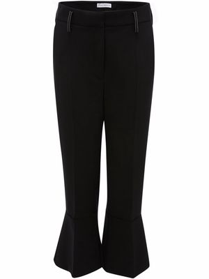 JW Anderson CROPPED SLIM FLARE TROUSERS - Black