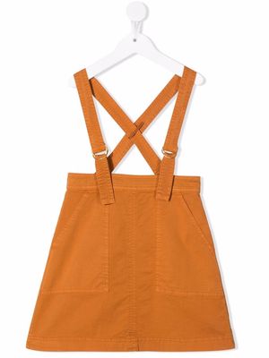 Il Gufo A-line cotton overalls - Orange