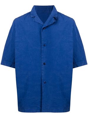 Casey Casey button-up short-sleeve shirt - Blue