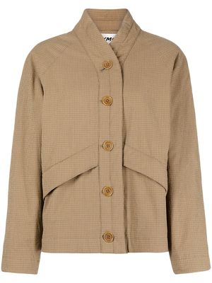 YMC Erkin check-pattern jacket - Brown