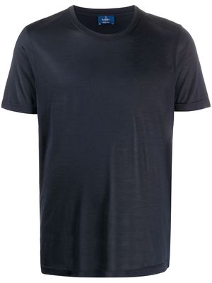 Barba silk crew neck T-shirt - Blue