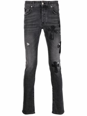 John Richmond distressed skinny jeans - Black