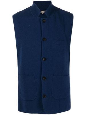 N.Peal collared Milano organic-cashmere waistcoat - Blue
