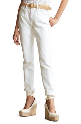 Polo Ralph Lauren Lauren Ralph Lauren Callen High Waist Slim Straight Leg Jeans in White