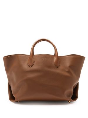 Khaite - Amelia Medium Leather Tote Bag - Womens - Tan