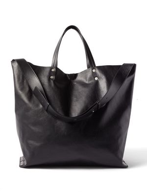 Jil Sander - Medium Leather Tote Bag - Mens - Black