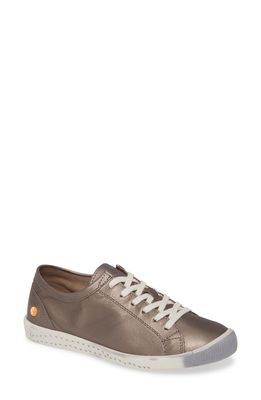 Softinos by Fly London Isla Distressed Sneaker in Pewter Idra Leather