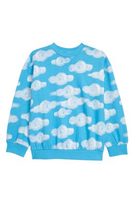 Nordstrom Cristina Martinez Kids' Crewneck Cotton Sweatshirt in Blue Norse Fluff Clouds