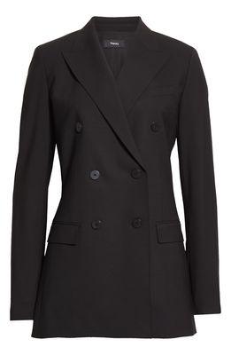 Theory Tracea Double Breasted Blazer in Black