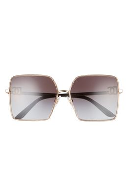 Dolce & Gabbana 60mm Square Sunglasses in Gold/Light Grey
