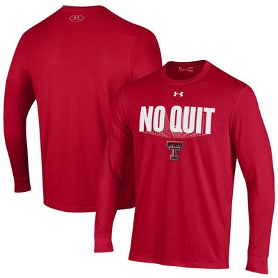 Youth Under Armour Red Texas Tech Red Raiders Unity Bench Long Sleeve T-Shirt