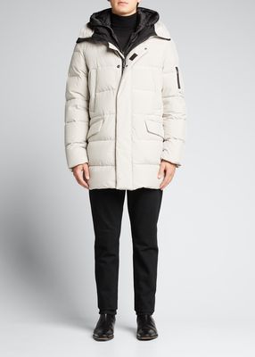 Men's Pearl Goose Down Hooded Parka