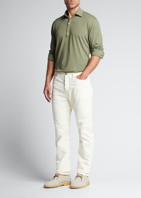 Men's Cotton-Cashmere Polo Shirt