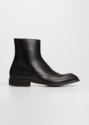Men's Leather Zip Garden Boots
