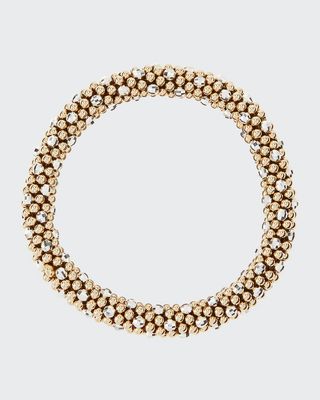 Beth 14-Karat Gold and Silver Bead Bracelet
