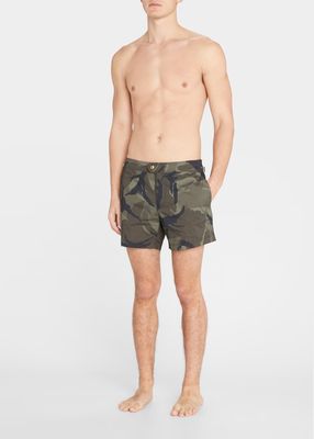 Men's Camouflage-Print Swim Shorts