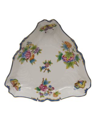 Queen Victoria Blue Triangle Dish