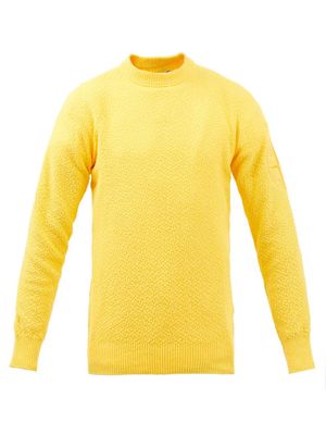 Stone Island - Logo-embroidered Cotton-terry Sweater - Mens - Yellow