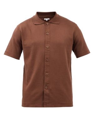 Lady White Co. - Cotton-jersey Short-sleeved Shirt - Mens - Brown