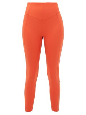 Le Ore - Andria High-rise Cropped Leggings - Womens - Orange