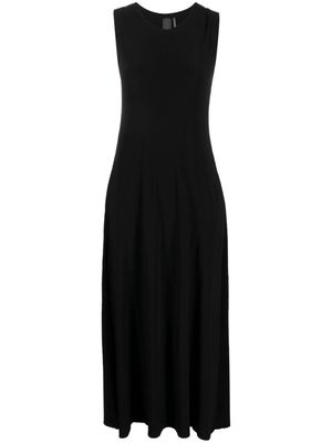 Norma Kamali sleeveless velvet long dress - Black
