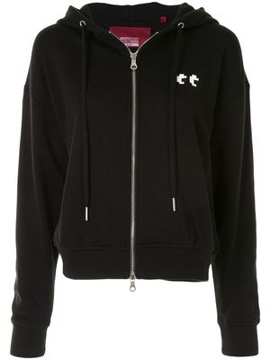 Mostly Heard Rarely Seen 8-Bit logo zipped hoodie - Black