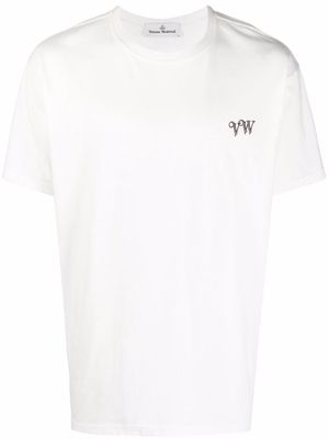 Vivienne Westwood embroidered logo organic cotton T-shirt - White