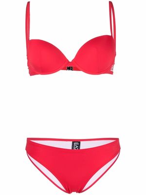 Ea7 Emporio Armani logo-print bikini set - Red