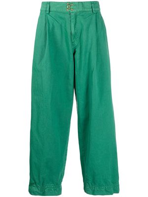 Kolor cotton wide leg trousers - Green