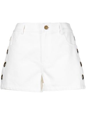 Monse Grommet denim shorts - White