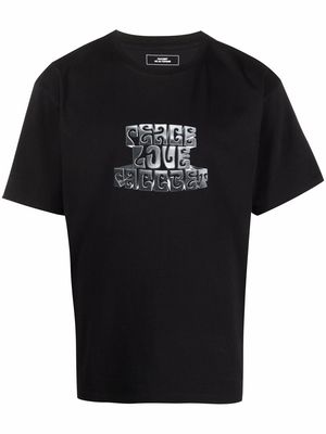 PACCBET slogan-print T-shirt - Black